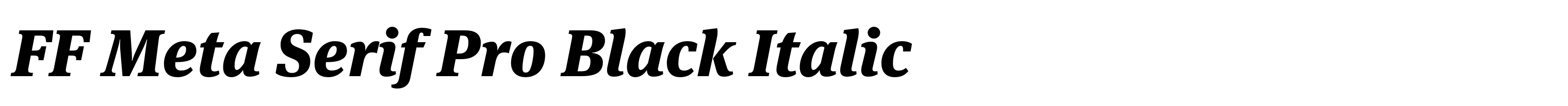 FF Meta Serif Pro Black Italic